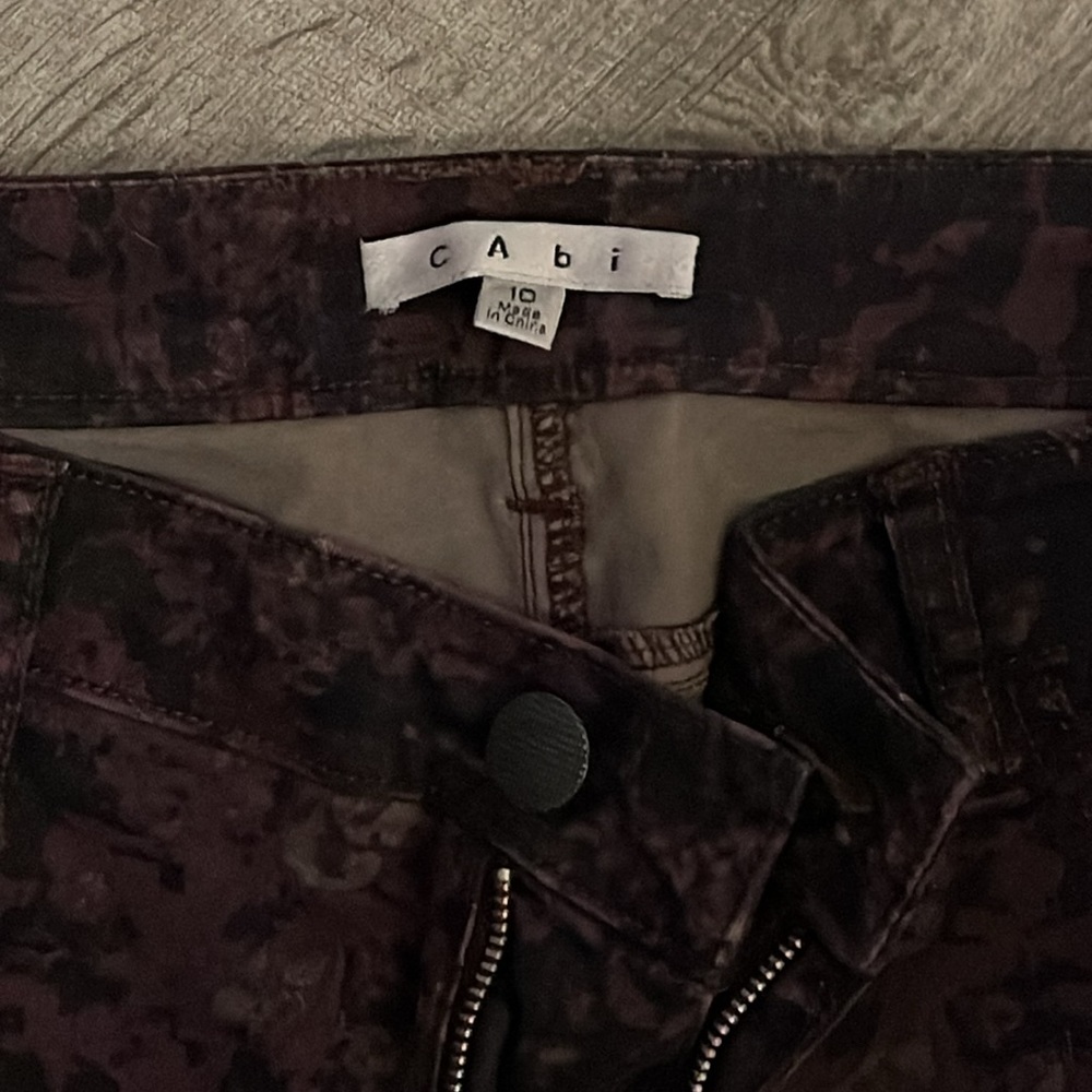 Cabi Purple Camo Jeans Style 159 - Picture 3 of 6